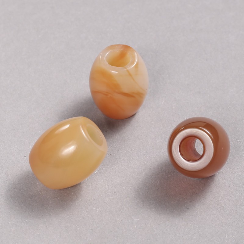 Pandora Bead Made of Natural Carnelian, 16.5 x 15.5 mm, hole diameter 5.5 mm +