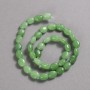 Beads on a thread of natural chrysoprase, smooth oval, diameter 10×8 mm + -, length 39 cm +