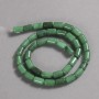 Beads on a thread of natural chrysoprase, smooth cylinders, diameter 10x6 mm + -, length 41 cm +