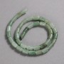 Beads on a thread of natural jade, smooth cylindrical beads, diameter 10×6 mm, length 41 cm