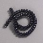 Threaded Aventurine Beads Blue Sand Night of Cairo (synthetic) Smooth Rondelle, 9x7 mm, length 39 cm + -