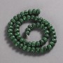 Malachite beads on thread (pressed). Smooth rondel, 9x7 mm, length 39 cm