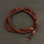 Beads on a strand of natural stone Red Jasper, smooth rondel, diameter 6x3mm + -, length 39cm +