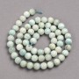 Larimar natural stone beads on a thread, smooth beads, 6mm diameter, 39cm length
