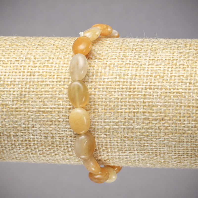 Elastic Yellow Agate Bracelet