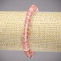 Elastic bracelet made of natural chalcedony — smooth rondel beads, diameter 8x5 mm, length 18 cm.