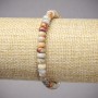 Elastic bracelet made of natural Moroccan Agate, smooth rondel beads, diameter 6x4 mm ±, length 18 cm ±
