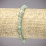 Elastic bracelet with natural jade stone, smooth rondel beads, diameter 6×4 mm, length 18 cm