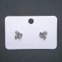 Sale! Xuping Birds Earrings - Rhodium-plated Stud Earrings with White Crystals, 12 mm Diameter +