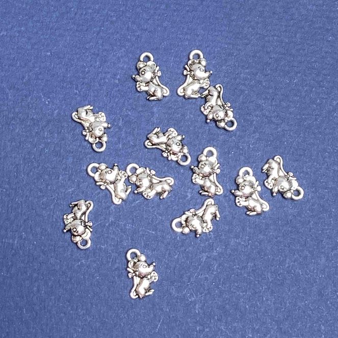 Discount! Pendant finding 'Mouse' 6x12mm finish 20g +/- 30pcs