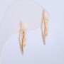 Xuping Earrings, 18K Gold Plating with White Crystals, diameter 25 x 3.5 mm +