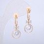 Xuping Earrings in 18K Gold Plating with White Rhinestones and Crystals