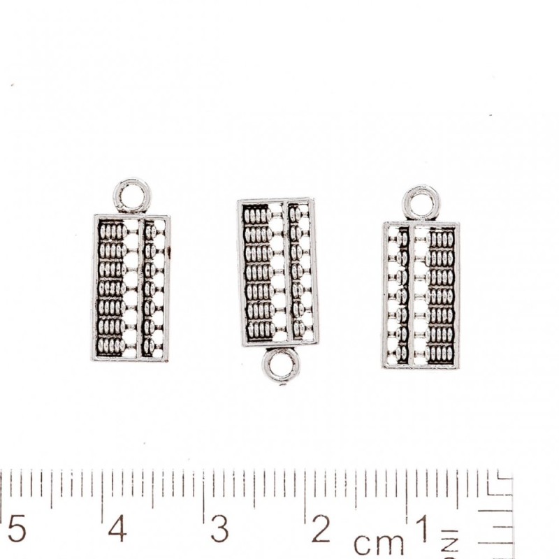 Pendant finding 'Counts' in silver metal color, pack 20 g ± 35 pcs