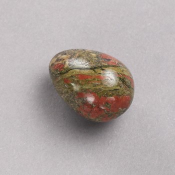 Souvenir Egg - Natural Stone Jasper, Heliotrope, Unakite, diameter 35x25 mm+