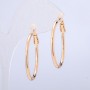 Xuping Hoop Earrings 18K Gold Plating, 2 mm Thick, 40 mm Diameter