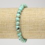 Elastic bracelet with Imperial Jasper, Light Green (Pressed) Smooth Bead, Diameter 6 mm+