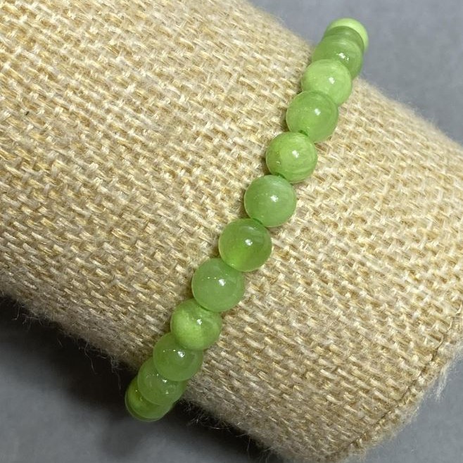 Elastic bracelet made of natural Onyx beads, smooth, 6 mm diameter+