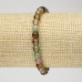 Elastic bracelet with Brazilian agate smooth beads, 6 mm diameter, 18 cm length+