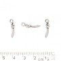 Pendant fittings 'Sword', silver color, 19x4 mm, packaging 20 g ± 53 pcs