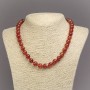 Natural Carnelian Necklace with smooth beads, 10 mm diameter, length 45 cm +-