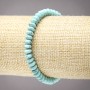 Elastic turquoise bracelet with smooth rondelles, 6×3 mm diameter+