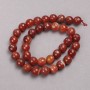 Orange Agate Beads on Thread - Faceted Ball, 10mm Diameter + -, Length 38cm +