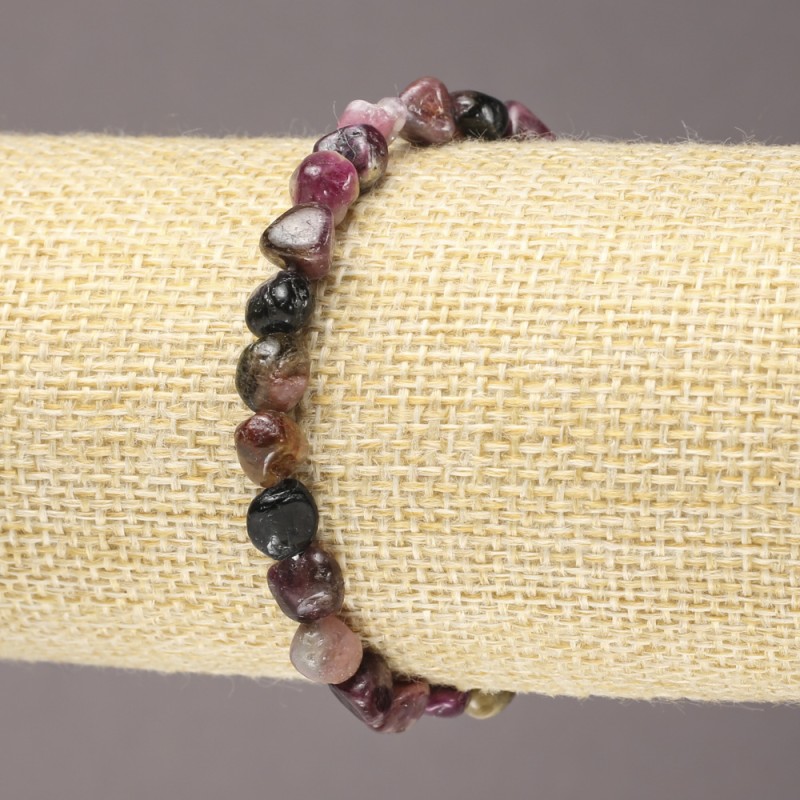 Elastic Tourmaline Faceted Bracelet, diameter 7(±)mm