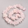 Unpolished rose quartz beads on a thread gal'tivka, diameter 10x20 mm, +- length 42 cm +-