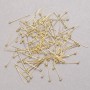 Ball-cap shaped lemon-gold metal findings pins, length 20mm, 500g