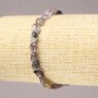 Elastic bracelet with natural ametrine, faceted beads, 7x5 mm diameter