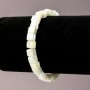Elastic bracelet with natural mother-of-pearl, square 5-6 mm+