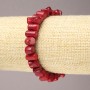Elastic bracelet with natural faceted coral, diameter 11×6 mm +