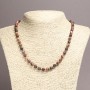 Ocean Jasper Necklace with smooth beads, 6 mm diameter, approx. 45 cm long