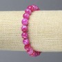 Elastic bracelet Raspberry Agate smooth bead, 8 mm diameter
