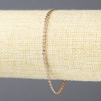 Xuping Bracelet 18K Gold Plating with White Crystals, 3 mm Thickness + -, 18 cm Length +