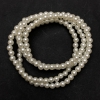 White Mallorca Acrylic Beads on Fishing Line, 6 mm Diameter, 88 cm Length, 160 Beads
