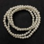 White Mallorca Acrylic Beads on Fishing Line, 6 mm Diameter, 88 cm Length, 160 Beads