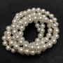 Monofilament beads, White Mallorca acrylic, 10 mm diameter, 105 cm length, 110 beads