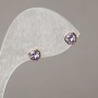 Xuping 18K Gold-Plated Pink Crystal Ball Stud Earrings, 6mm +