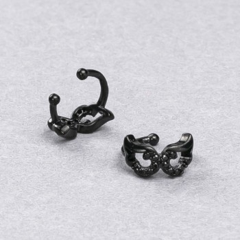 Kaf Xuping Black Rhodium with black crystals 6x10mm +