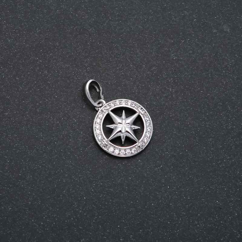 Pendant Xuping Rhodium with White Crystals 22x15mm +