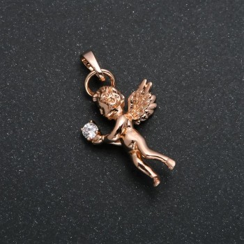 Pendant Xuping 18K Gold Plating Angel with White Crystal 30x15mm +