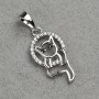 Xuping Rhodium Pendant with White Crystals 25x10mm +