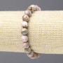 Rhodochrosite Elastic Bracelet with Smooth Beads, 8 mm Diameter+