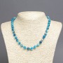Blue Agate Beads - Smooth Bead, 8mm diameter, 45cm length
