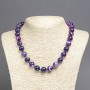Purple agate necklace, 12mm diameter, 45cm length