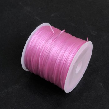 Pink craft elastic band reel, 30 m length +