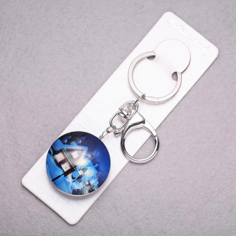 Keychain New Year Santa Claus Residence House, length 10 cm