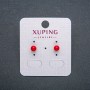 Xuping 18K Gold-Plated Stud Earrings with Red Bead, 4 mm Diameter +