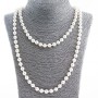 Long Pearl Beads (Artificial Plastic), 8 mm diameter, 120 cm +